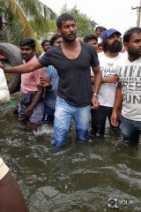 Celebs at Chennai Flood Relief Activities